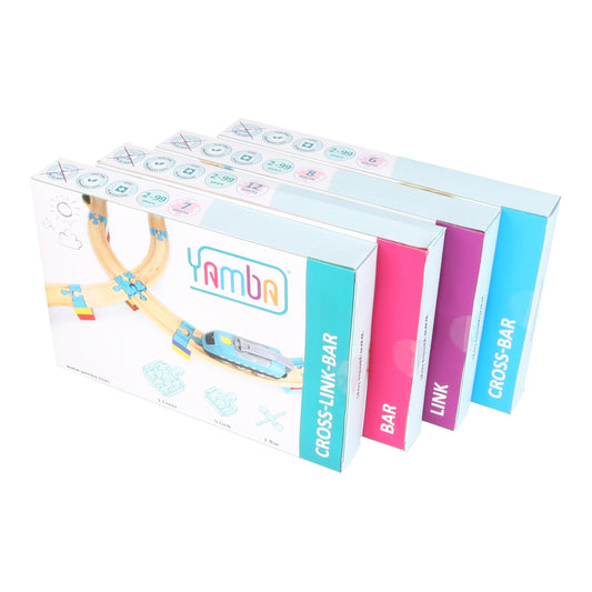 Yamba Adapter-Set "BAR"- Adapter-Steine für Brio®-Schienen und Duplo®-Bausteine