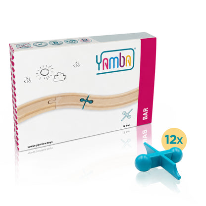 Yamba Adapter-Set "BAR"- Adapter-Steine für Brio®-Schienen und Duplo®-Bausteine