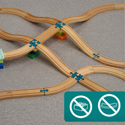 Yamba Adapter-Set "CROSS BAR"- Adapter-Steine für Brio®-Schienen und Duplo®-Bausteine