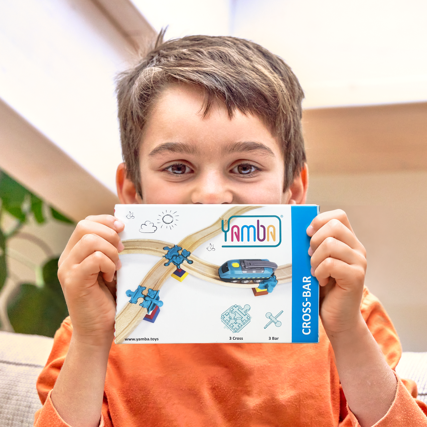 Yamba Adapter-Set "CROSS BAR"- Adapter-Steine für Brio®-Schienen und Duplo®-Bausteine