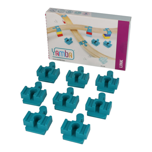 Yamba Adapter-Set "LINK"- Adapter-Steine für Brio®-Schienen und Duplo®-Bausteine