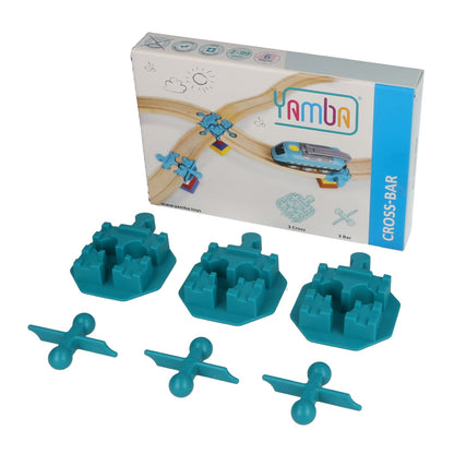 Yamba Adapter-Set "CROSS BAR"- Adapter-Steine für Brio®-Schienen und Duplo®-Bausteine