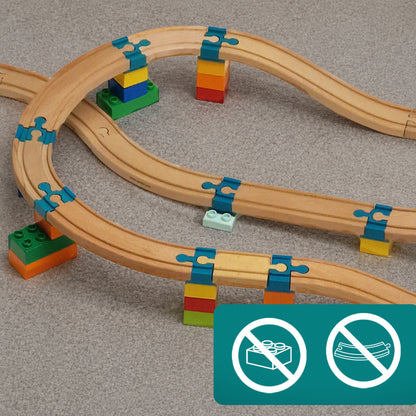 Yamba Adapter-Set "LINK"- Adapter-Steine für Brio®-Schienen und Duplo®-Bausteine