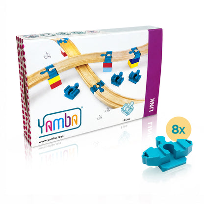 Yamba Adapter-Set "LINK"- Adapter-Steine für Brio®-Schienen und Duplo®-Bausteine