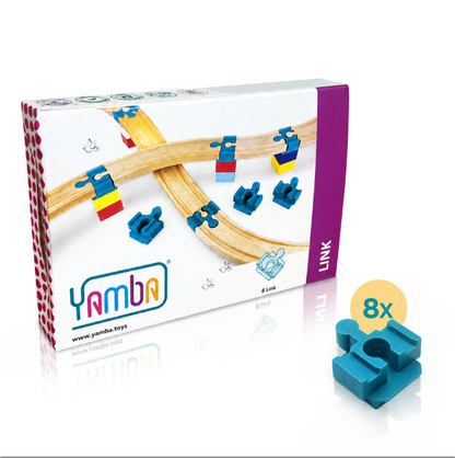 Yamba Adapter-Set "LINK"- Adapter-Steine für Brio®-Schienen und Duplo®-Bausteine